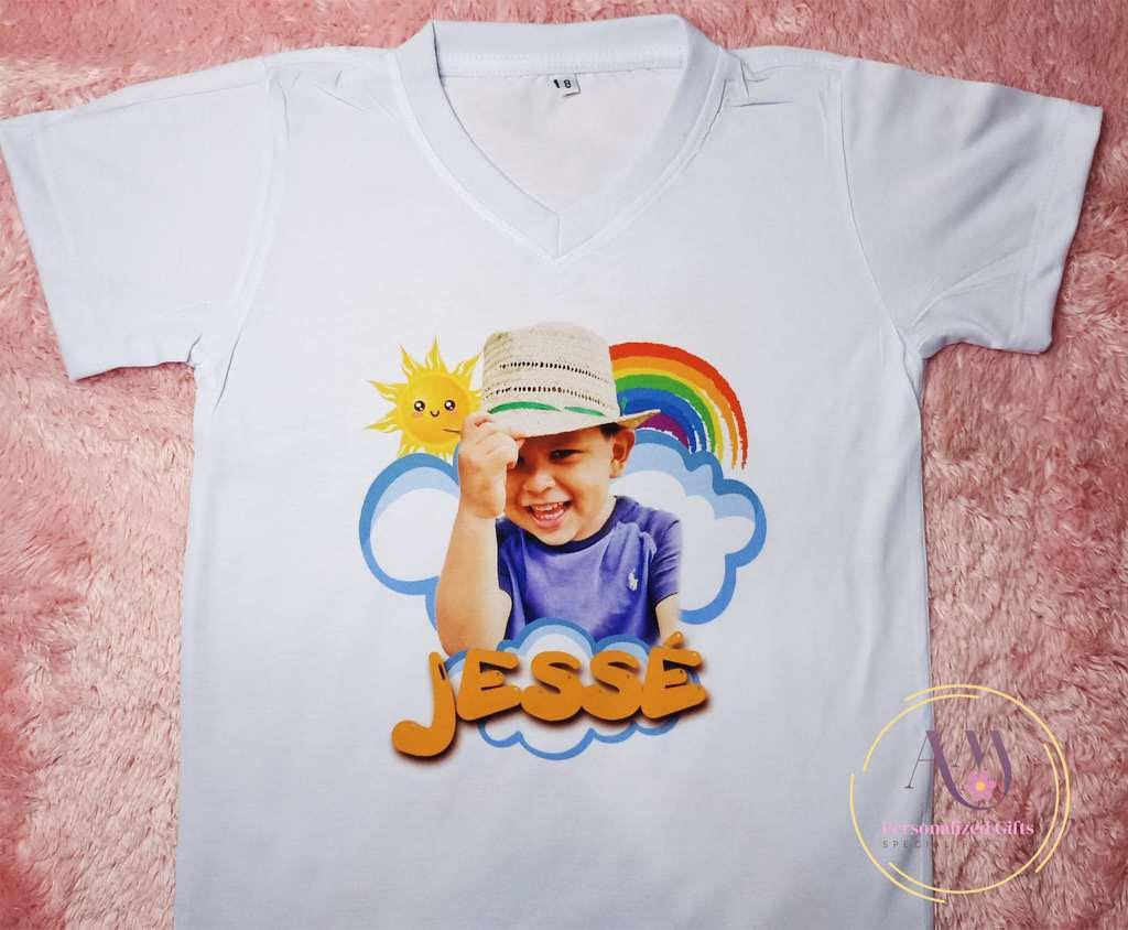 Camiseta infantil personalizada con diseño colorido
