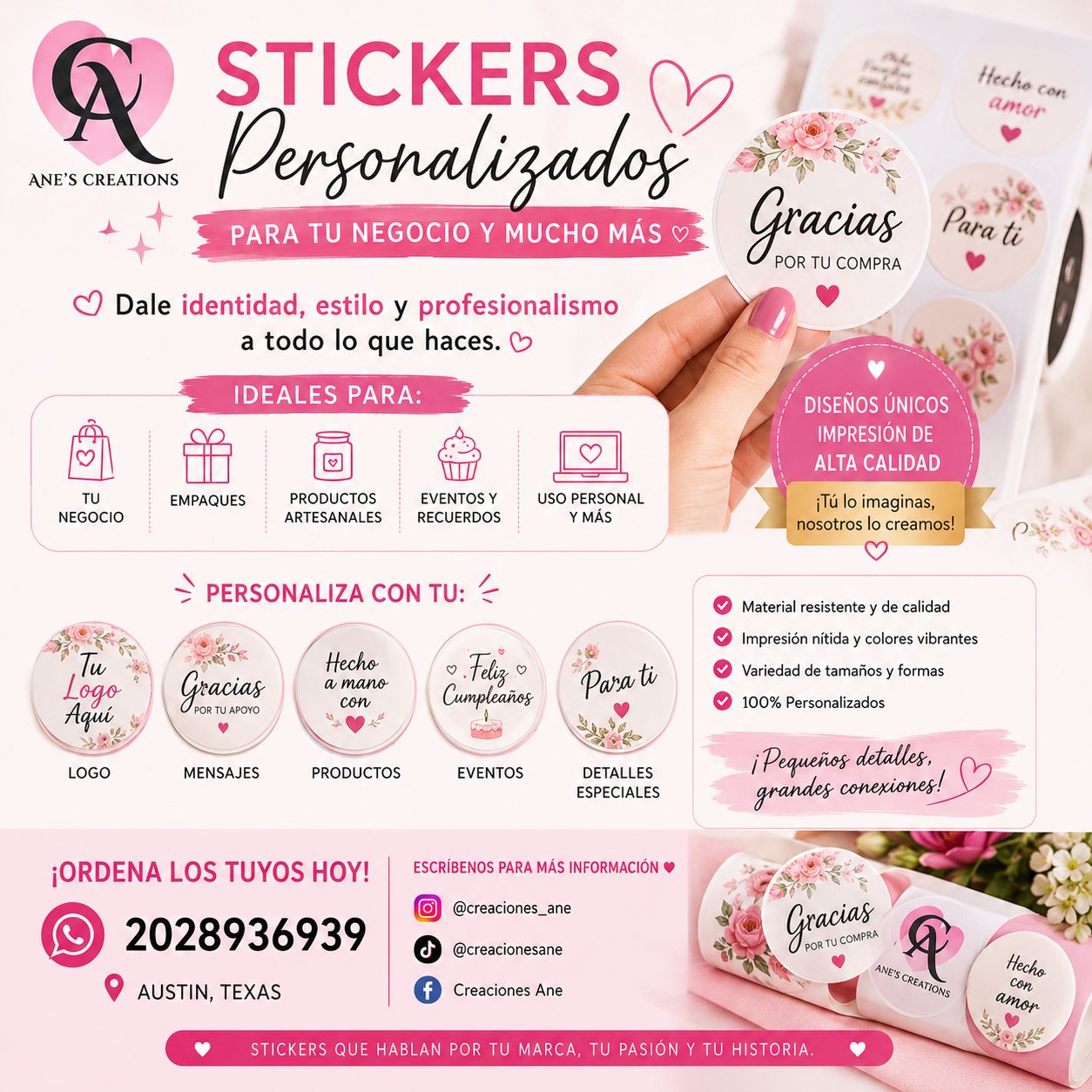 Stickers personalizados para negocios